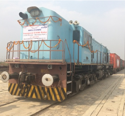 Arshiya Rail flags off its 1 <sup>st </sup> EXIM service from Khurja ICD